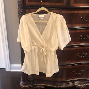 3/$25 Motherhood Maternity Blouse Ivory Small